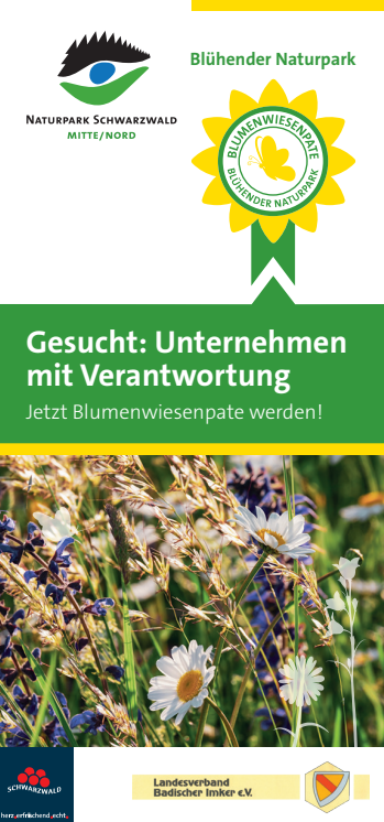 Cover Flyer Unternehmens-Patenschaft Wildblumenwiese