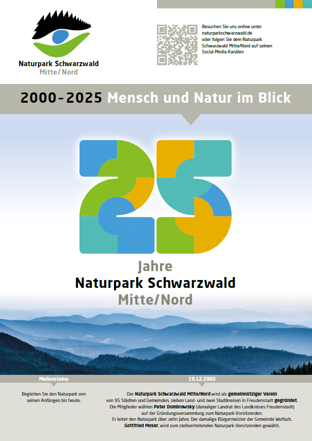 Cover der Jubiläums-Bilanz des Naturparks Schwarzwald Mitte/Nord