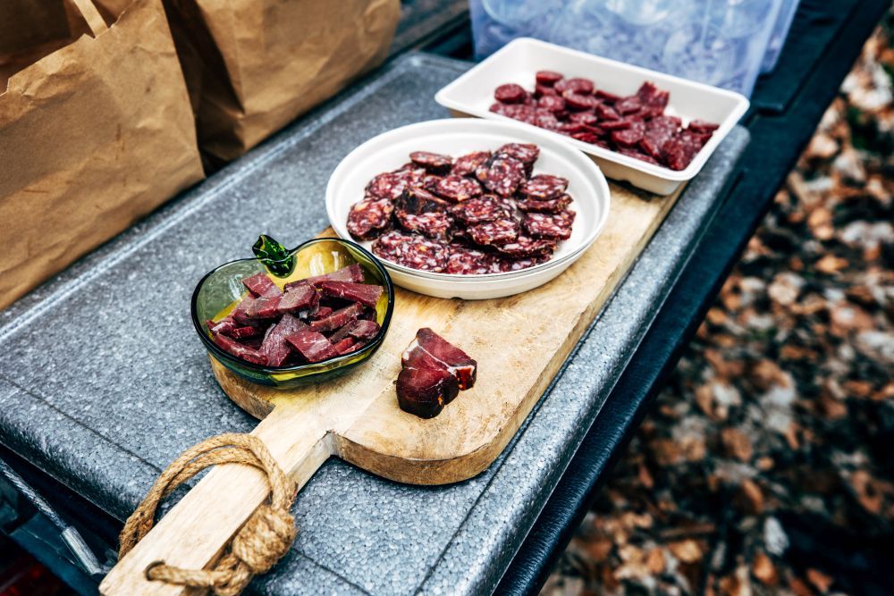 Vesperbrett mit Wilde Sau-Produkten