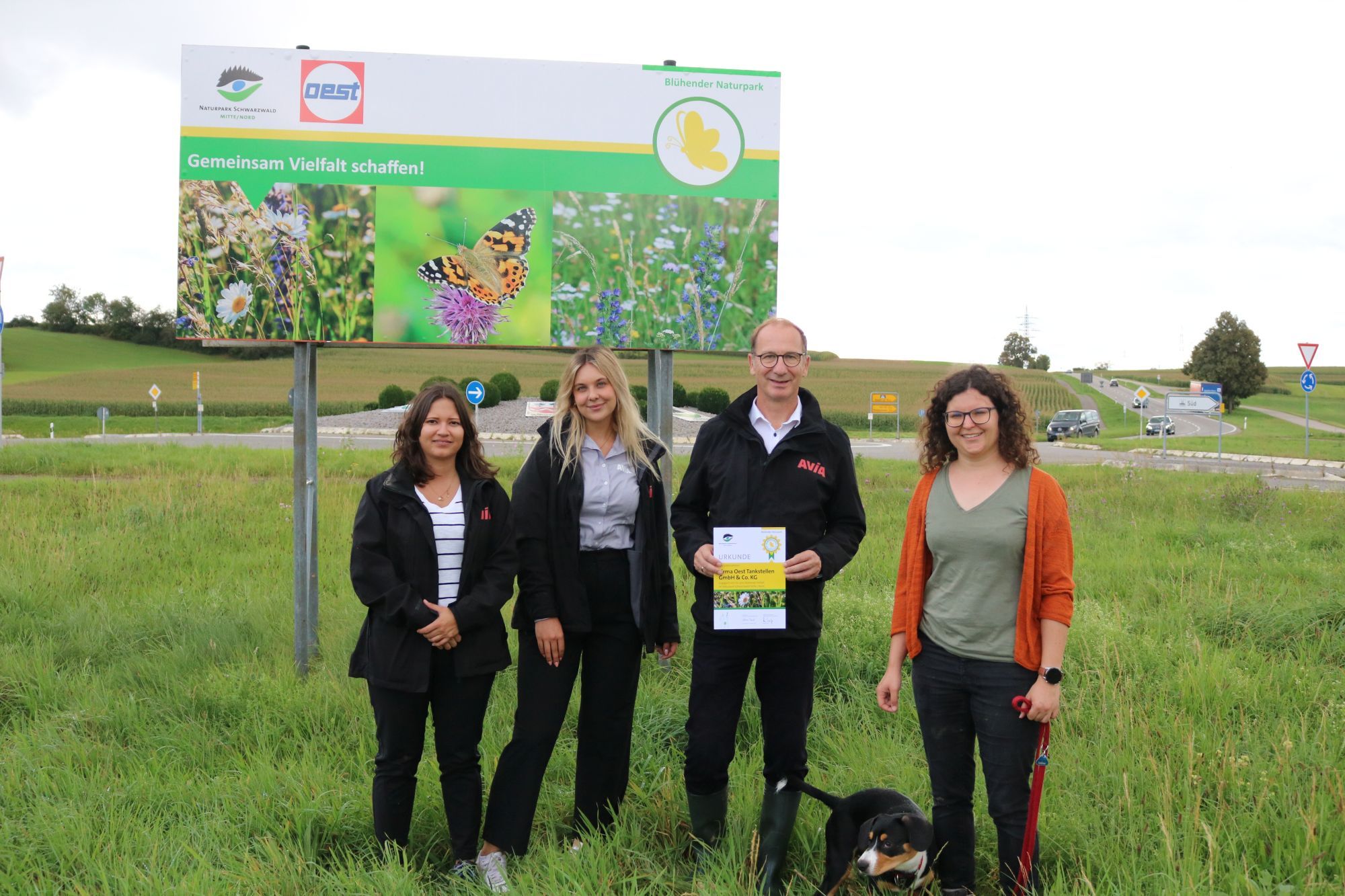 Einsaat mit der Avia-Tankstelle Oest in Dornhan, Foto: Naturpark Schwarzwald Mitte/Nord e. V.